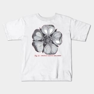 Figure 5 - Perfect Flower, Enlarged with pink outline Kids T-Shirt